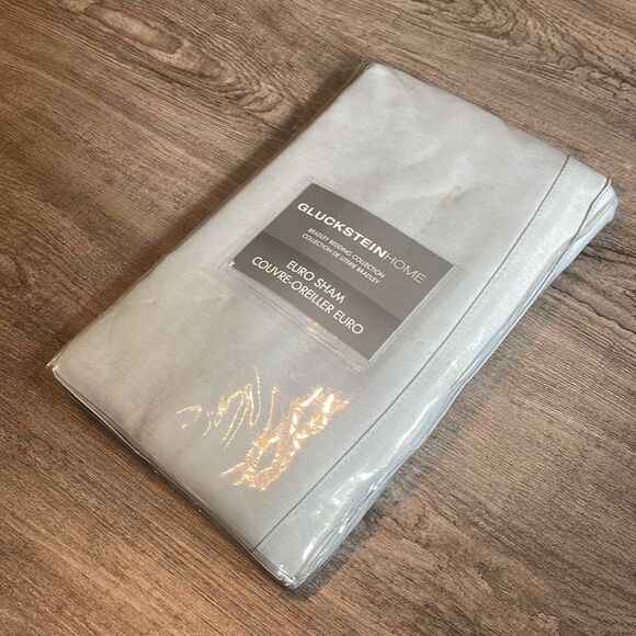 Glucksteinhome Bradley Euro Pillow Sham-LIGHT GREY-One Size - Picture 2 of 5